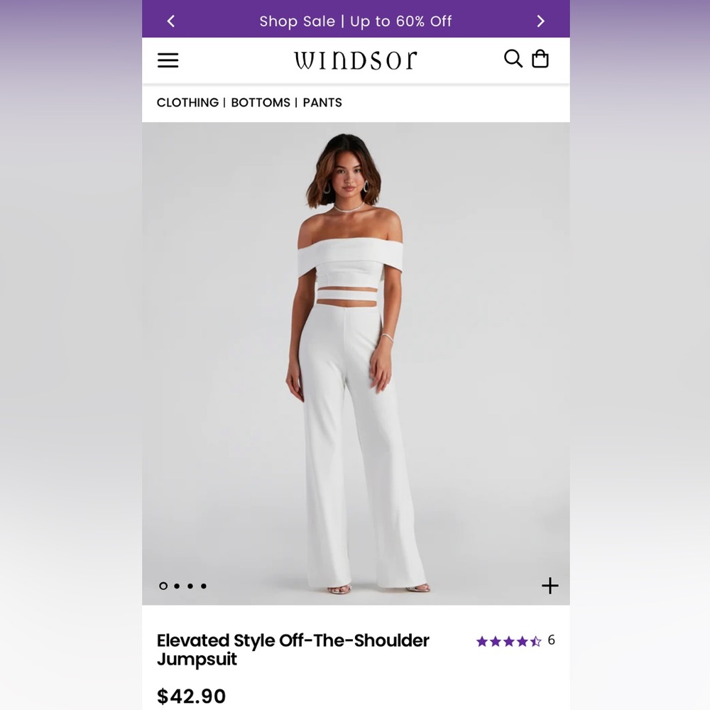 White cut out jumpsuit - Windsor Size Small Worn once Like New